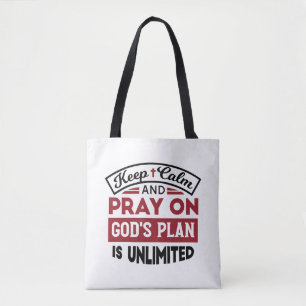 Behållans Lugn och Pray Guds plan är obegränsat ci Tygkasse