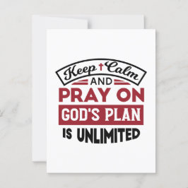 Behållans Lugn och Pray Guds plan är obegränsat ci Vykort