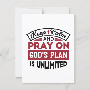 Behållans Lugn och Pray Guds plan är obegränsat ci Vykort