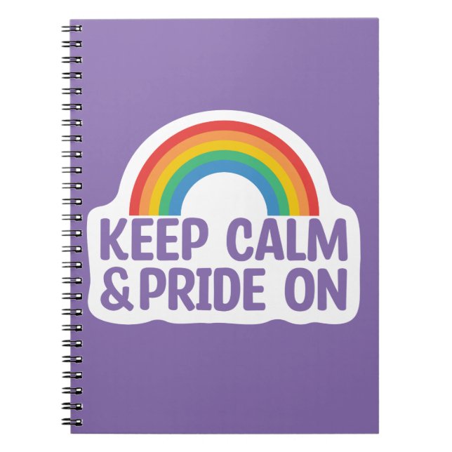 Behållans Lugn och Pride på | Gay pride månad Anteckningsbok (Framsidan)