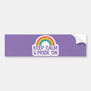 Behållans Lugn och Pride på Gay pride månad Bildekal