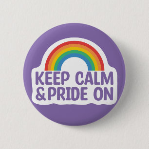 Behållans Lugn och Pride på Gay pride månad Knapp