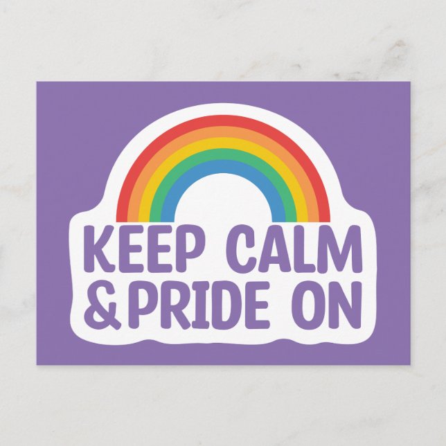 Behållans Lugn och Pride på | Gay pride månad Vykort (Framsida)