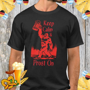 Behållans Lugn och Prost On Bigfoot Tee för Oktobe
