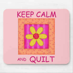 Behållans Lugn och Quilt Applique Flower Block Musmatta