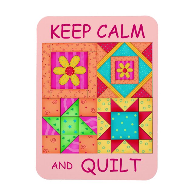 Behållans Lugn och Quilt Colorful Patchwork-block Magnet (Vertikal)