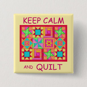 Behållans Lugn och Quilt Multi Block Patchwork Qui Knapp