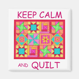 Behållans Lugn och Quilt Multi Block Patchwork Qui Magnet