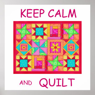 Behållans Lugn och Quilt Multi Block Patchwork Qui Poster