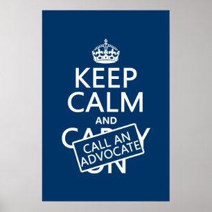 Behållans Lugn och samtal med en advokat (oavsett Poster