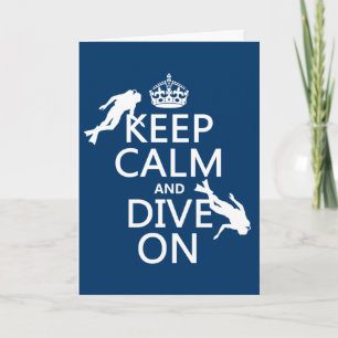 Behållans Lugn och (scuba) Dive On (i alla färg) Helgkort