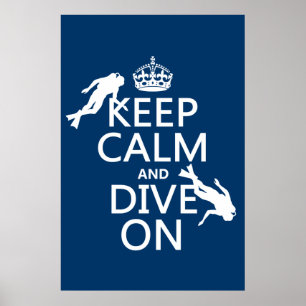 Behållans Lugn och (scuba) Dive On (i alla färg) Poster