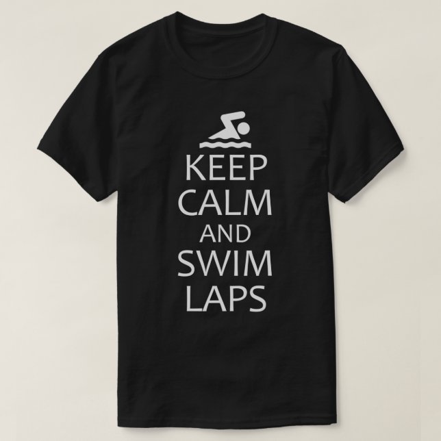 Behållans Lugn och Simma Laps simmande logotyp T Shirt (Design framsida)