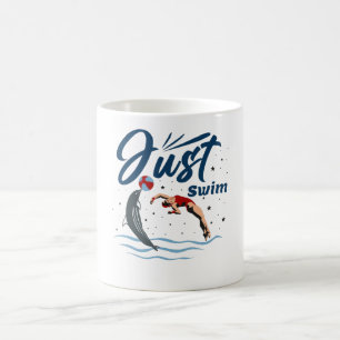 Behållans Lugn och Simma på - Swimmer-design Kaffemugg