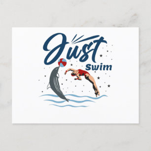 Behållans Lugn och Simma på - Swimmer-design Vykort
