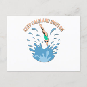 Behållans Lugn och Simma på - Swimmer-design Vykort