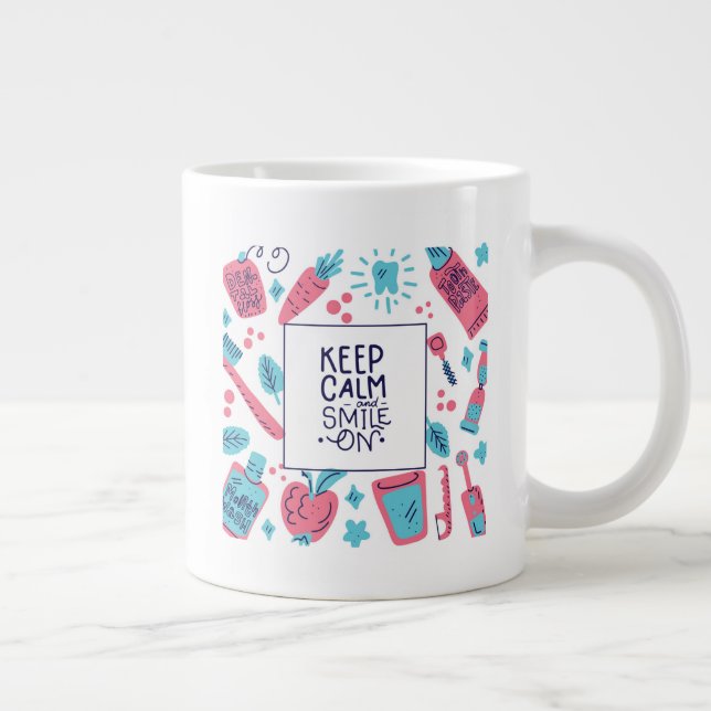 Behållans Lugn och sjömil på| Cute Phrase Jumbo Mugg (Höger)