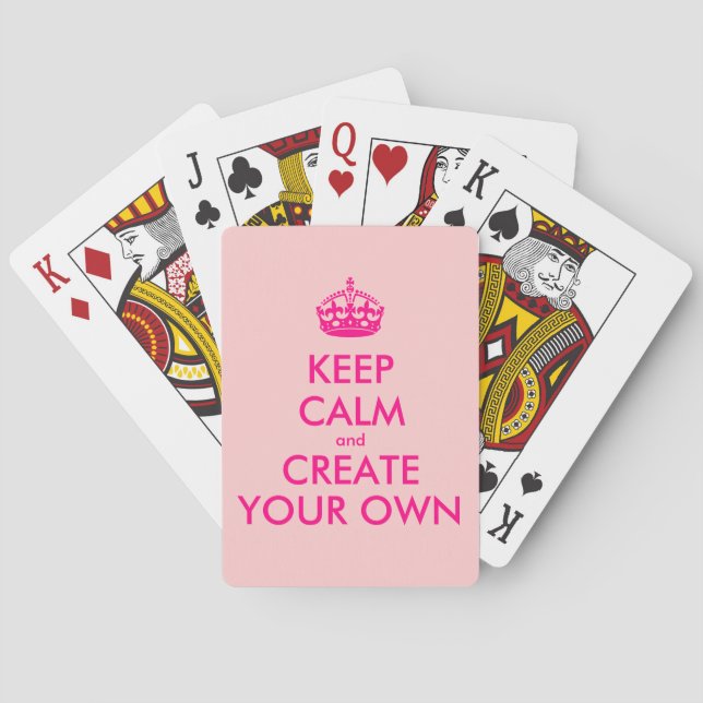 Behållans lugn och skapa din egen - Rosa Casinokort (Baksidan)