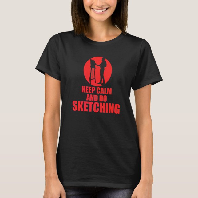 Behållans Lugn och skissera T Shirt (Framsida)