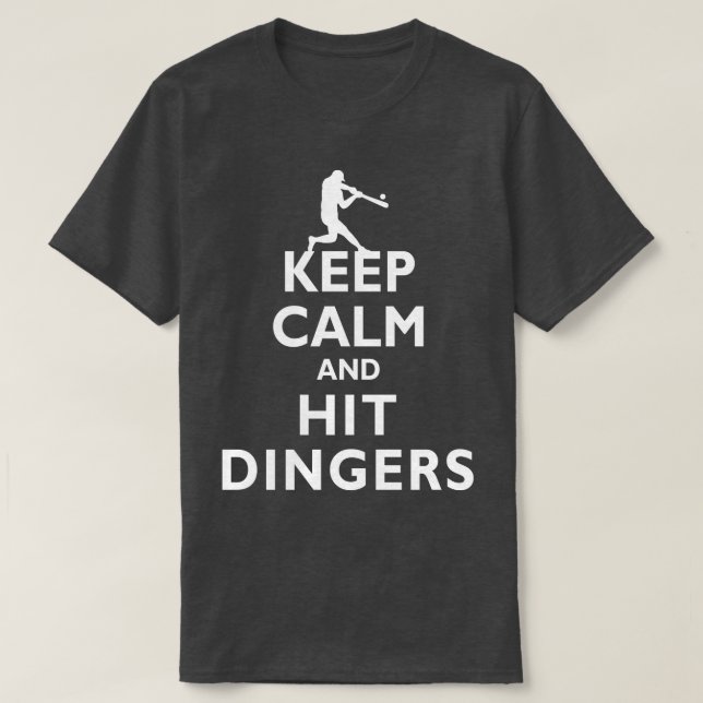 Behållans Lugn och Slå Dingers Baseball Softball T Shirt (Design framsida)
