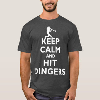 Behållans Lugn och Slå Dingers Baseball Softball T Shirt
