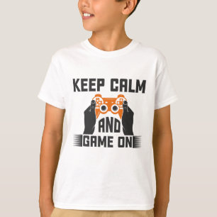 Behållans Lugn och spel på spel i typografi T Shirt
