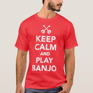 Behållans lugn och spela banjo t shirt