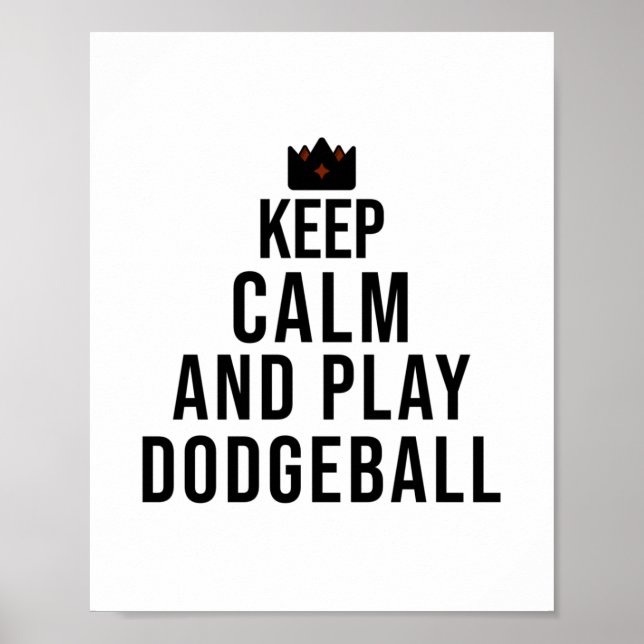 behållans lugn och spela dodgeball poster (Framsidan)
