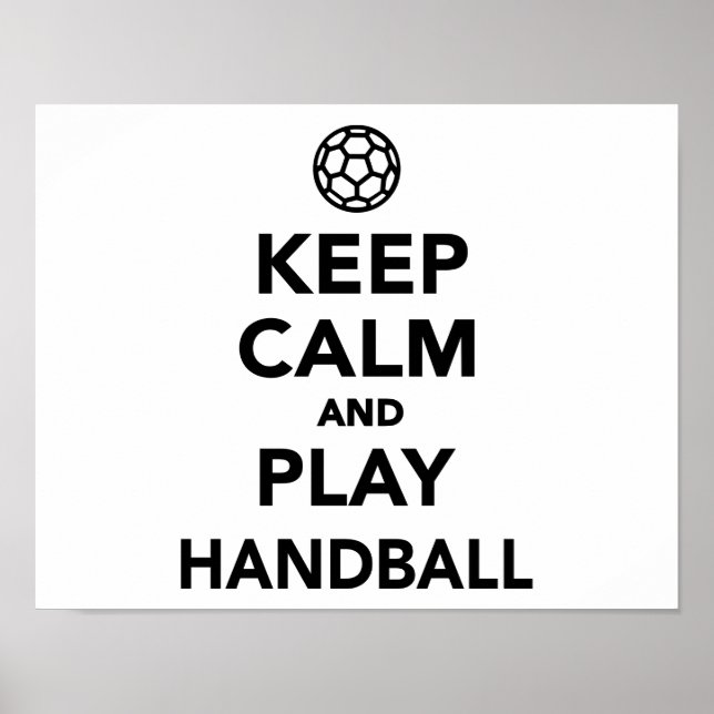 Behållans lugn och spela handboll poster (Framsidan)