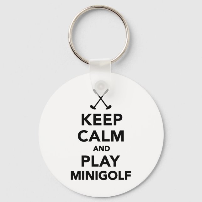 Behållans lugn och spela Minigolf Nyckelring (Framsida)