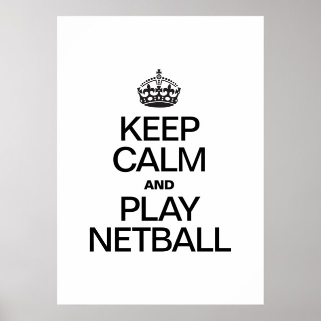 BEHÅLLANS LUGN OCH SPELA NETBALL POSTER (Framsidan)