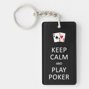 BEHÅLLANS LUGN och SPELA POKER-nyckelring