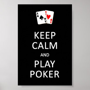 BEHÅLLANS LUGN och SPELA POKER poster