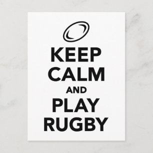 Behållans lugn och spela Rugby Vykort