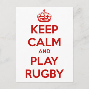 Behållans Lugn och spela rugby Vykort