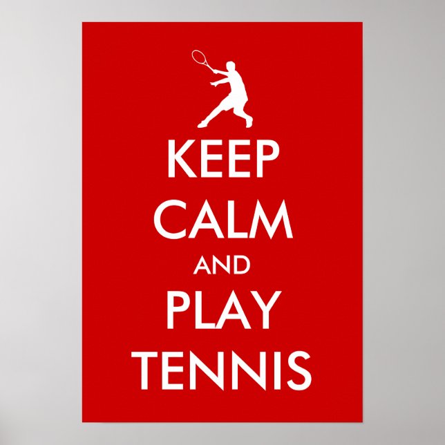 Behållans lugn och spela tennis poster (Framsidan)