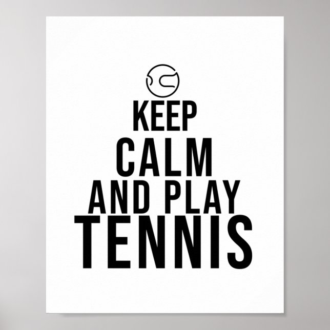 behållans lugn och spela tennis poster (Framsidan)