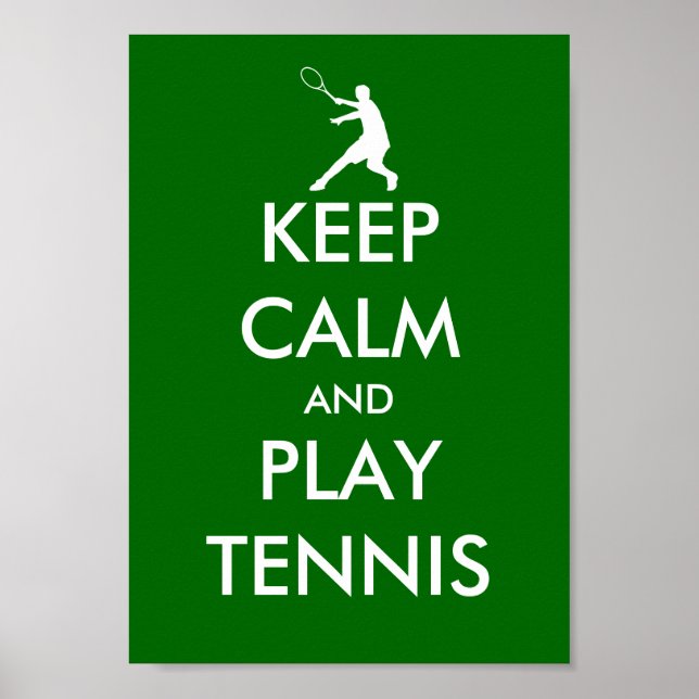 Behållans lugn och spela tennis poster parodi (Framsidan)