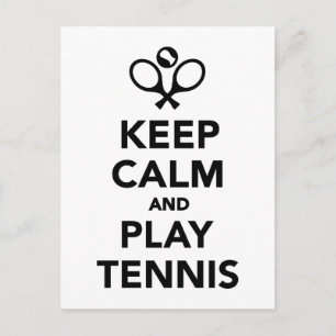 Behållans lugn och spela tennis vykort