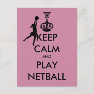 Behållans Lugn och Spela upp Netball Vykort