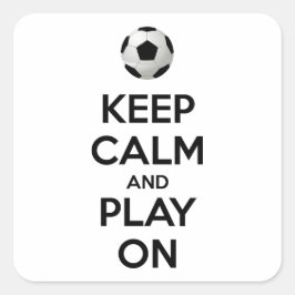 Behållans Lugn och Spela upp på Fyrkantigt Klistermärke
