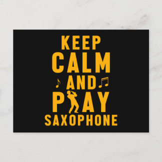Behållans Lugn och spela upp saxofon Sax Jazz Musi Vykort
