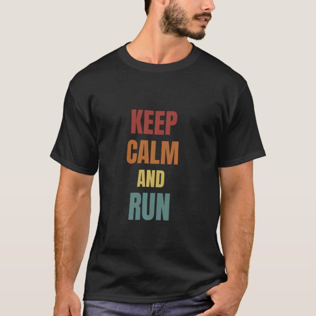 Behållans Lugn och Springa Springer T Shirt (Framsida)