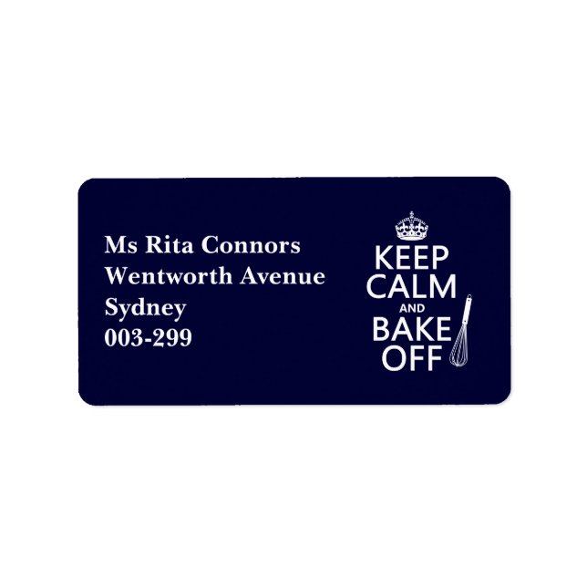 Behållans Lugn och start av Adressetikett (Framsidan)