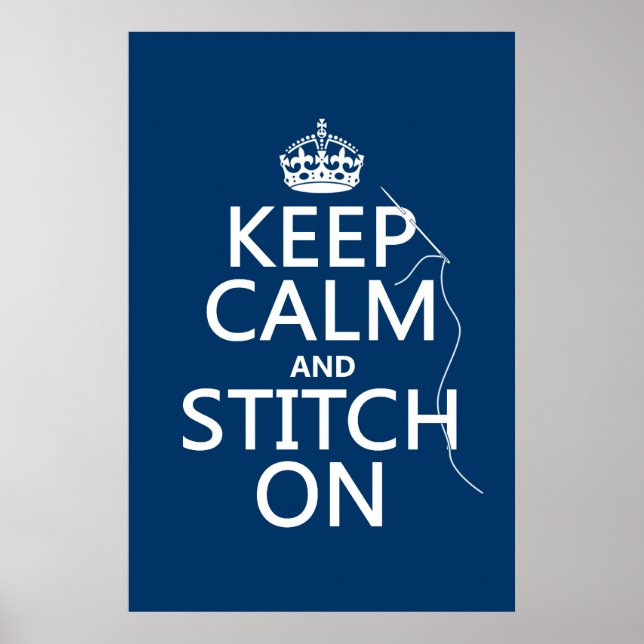 Behållans Lugn och Stitch On (alla färg) Poster (Framsidan)