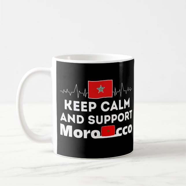 Behållans lugn och stöd till Marocko Kaffemugg (Vänster)