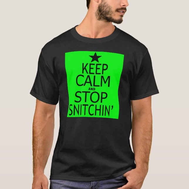Behållans Lugn och stopp för snurrning" - T-Shirt (Framsida)