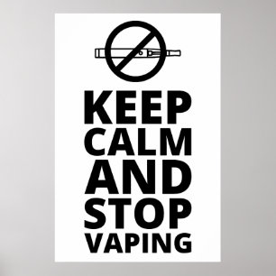 Behållans Lugn och stopp-förskjutning - Vape Poster