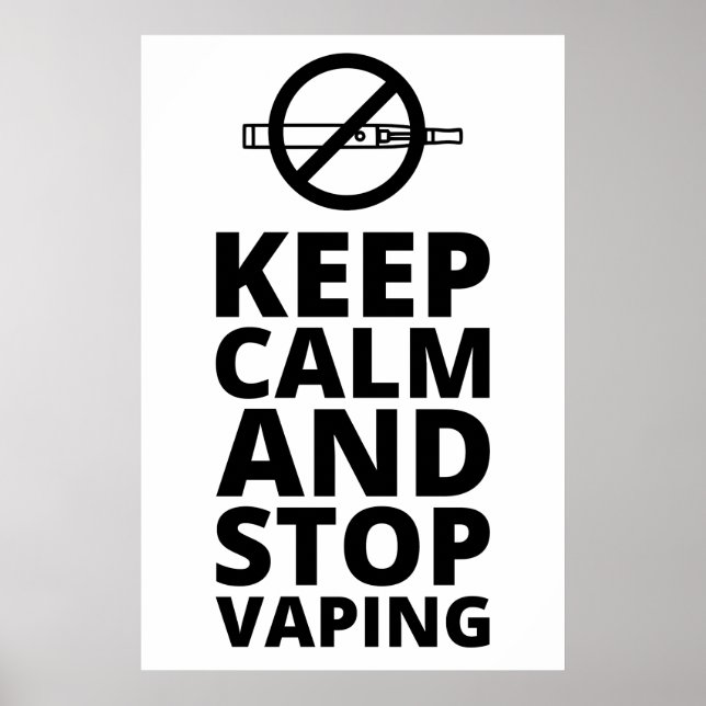 Behållans Lugn och stopp-förskjutning - Vape Poster (Framsidan)