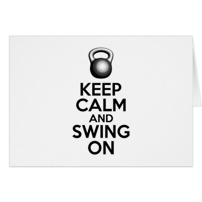 Behållans Lugn och Swing On Hälsningskort (Framsidan Horizontal)